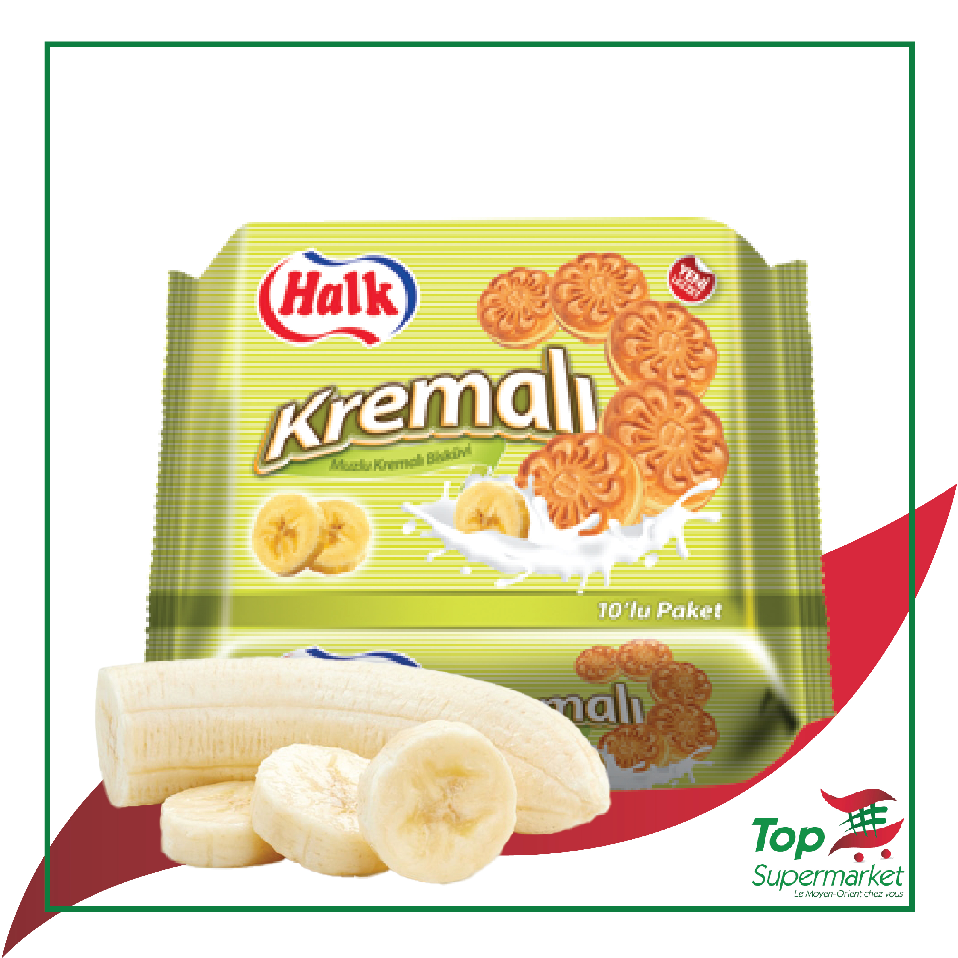 Halk biscuits Kremali banane 500gr